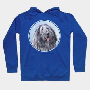 Bergamasco Sheepdog Painting - Cute Original Dog Art Hoodie